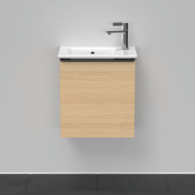 Duravit D-Neo wastafelonderkast 41x44x27.4cm Linksdraaiend 1 deur Natuur eiken Mat