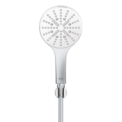 GROHE Rainshower SmartActive 130 Handdoucheset - 3 straalsoorten - rond - met houder - gladde slang - 150cm - chroom/moon white