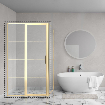 Aqua Vista Triple Front 100x200 cm, Brushed Yellow Titanium