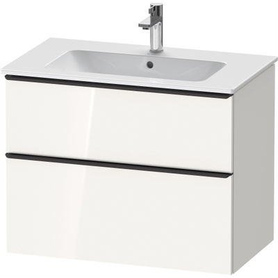 Duravit D-Neo wastafelonderkast 81x62.5x46.2cm 1 lade wit Hoogglans