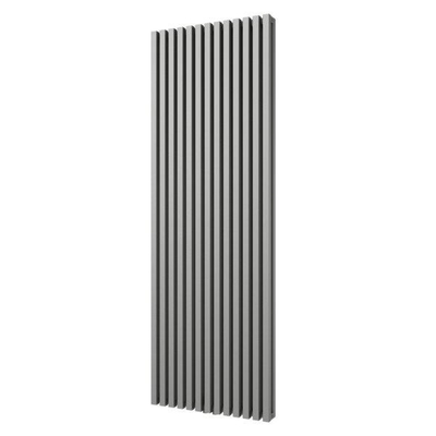 Plieger Siena designradiator verticaal dubbel 1800x606mm 2030W parelgrijs (pearl grey)