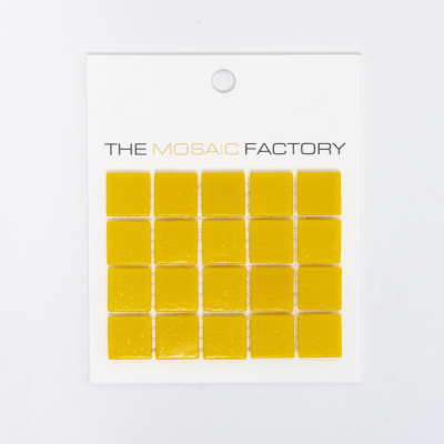 SAMPLE The Mosaic Factory Amsterdam mozaïektegel 2x2x0.4cm voor wand en vloer voor binnen en buiten vierkant Glas Geel