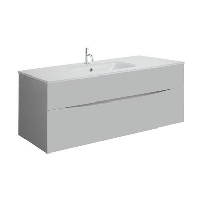 Crosswater Glide II Wastafelonderkast - 100x45x52cm - 2 lades - greeploos - storm grey