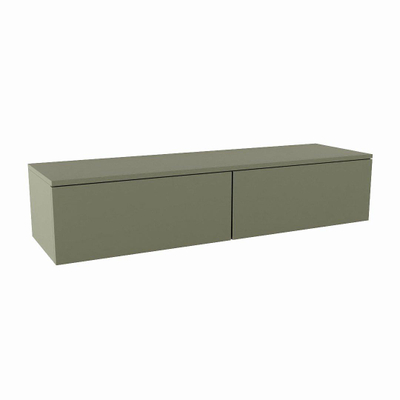 MONDIAZ ALAN MODULE Wastafelonderkast - 140x45x30cm - 2 lades - push to open - MDF - Army mat