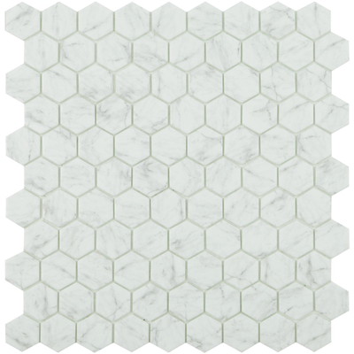 SAMPLE By Goof mozaiek hexagon statuario Wandtegel Mozaiek Mat Wit