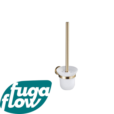FugaFlow Eccelente Acces Toiletborstelhouder - rond - Geborsteld Messing PVD