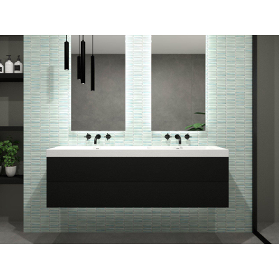 The Mosaic Factory Sevilla mozaïektegel - 28.2x30.8cm - wandtegel - Rechthoek - Porselein Light Green speckle Glans