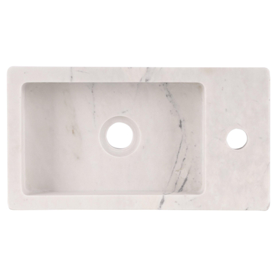 Differnz Hura Fontein - 40x22x9cm - Marmersteen - wit