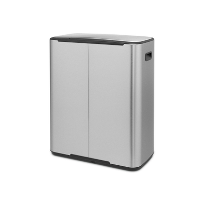 Brabantia Bo Pedaalemmer - 2x30 liter - 2 kunststof binnenemmers - matt steel fingerprint proof