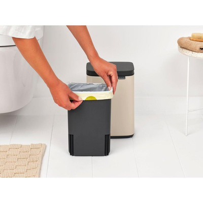 Brabantia Bo Afvalemmer - 4 liter - kunststof binnenemmer - soft beige