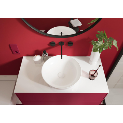 Villeroy & Boch Artis opzetwastafel rond Ø43x12.5cm Ceramic+ zonder kraangat zonder overloop stone white