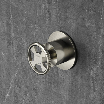 Hotbath Cobber @work afbouwdeel voor stopkraan koud geborsteld nikkel