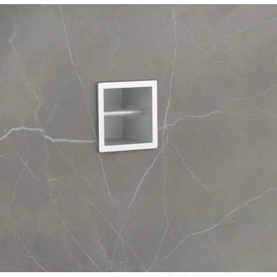 Fortifura Calvi Toiletrolhouder - inbouw - 17.3x17.3x15.3cm - Geborsteld RVS PVD (RVS)