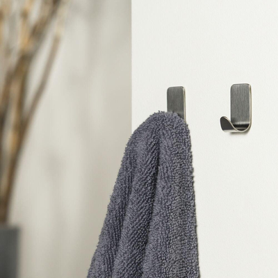 Tiger Haak Basic RVS geborsteld (2 stuks) 1.8x3.5x1.9cm