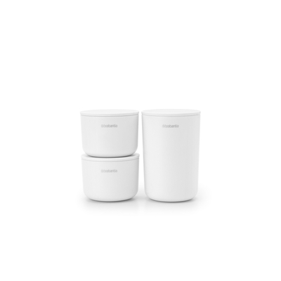 Brabantia ReNew Opbergpotjes Set Van 3 White Wit