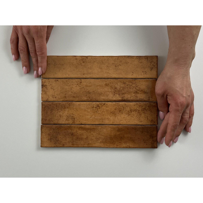 Cifre Ceramica Kalon wandtegel - 5x25cm - Terracotta glans (rood)