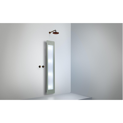 Sunshower Round Plus L infrarood + UV licht opbouw incl. wandbeugel 185x33x12cm full body Organic grey