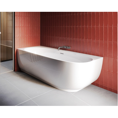 Riho Phatos Halfvrijstaand bad - 170x80cm - hoek links - acryl - glans wit