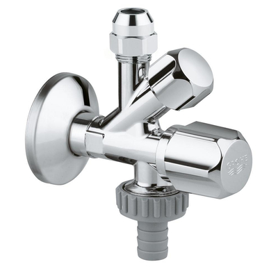 GROHE hoekstopkraan knel 1/2 x3/8 met kunststof greep chroom