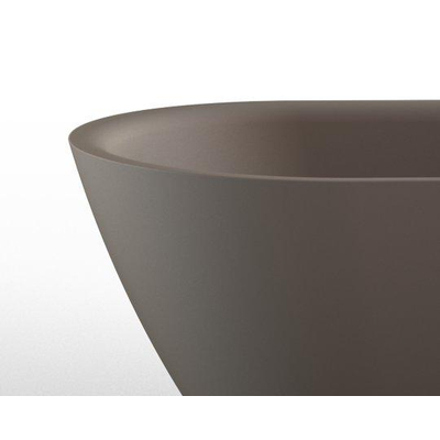 Plieger Kansas Vrijstaand bad - 180x80x60cm - met slotoverloop - met af- en overloopgarnituur - met poten - acryl - cement grijs