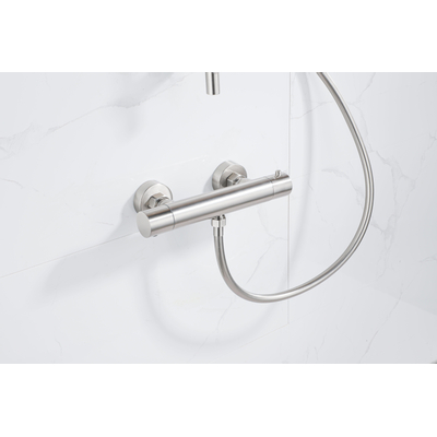 Fortifura Calvi Thermostatische Douchekraan - opbouw - geborsteld RVS PVD OUTLETSTORE