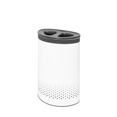 Brabantia Wasbox 55 liter White / Dark Grey kunststof deksel