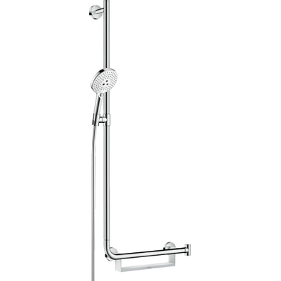 Hansgrohe Raindance select s 120 glijstangset ecosmart comfort 110 links chroom wit