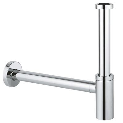 GROHE Universeel design sifon 1 1/4 met muurbuis en roset chroom OUTLETSTORE