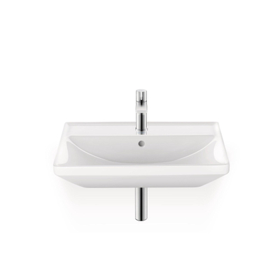 Duravit D-Neo wastafel 55x44x16.5cm 1 kraangat rechthoek Keramiek Wit