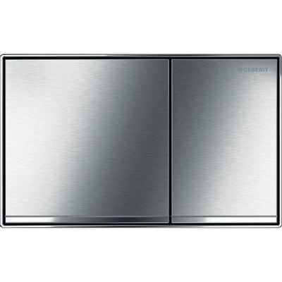 Geberit Sigma60 bedieningplaat, 2-toets spoeling frontbediening voor reservoir 21.4x13.2cm chroom