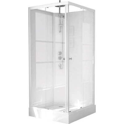 GO by Van Marcke Khone III compleet gesloten douchecabine 80x80cm vierkant 2 schuifdeuren