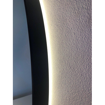 Best-Design Nero Venetië ronde spiegel zwart incl.led verlichting Ø 60 cm