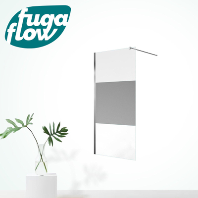 FugaFlow Efficiente Vetro inloopdouche badkamer - 80x200cm - veiligheidsglas - band mat glas - anti kalk - chroom