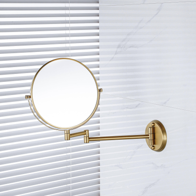 Fortifura Calvi make-up spiegel - 20cm - rond - PVD - Geborsteld Messing PVD (Goud)