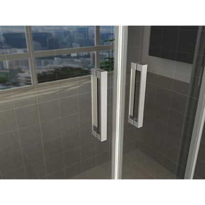 Wiesbaden Slide nis schuifdeur dubbel 1800 x 2000 x 8 mm nano helder glas/chroom