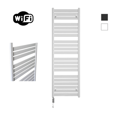 Sanicare HVW - Moda electrische WifiRadiator - 160x60cm - mat wit met thermostaat wit - linksonder