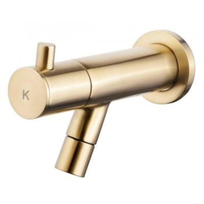 Wiesbaden Amador fonteinkraan met muurbevestiging Kiwa 1/2'' geborsteld messing