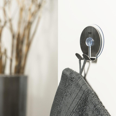 Tiger Haak Twin RVS geborsteld 6.5x6.8x3.8cm