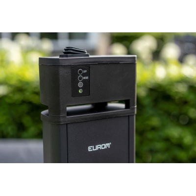 Eurom Terrasverwarming Q-Tower 2000 RCD 20m2 2000watt Zwart