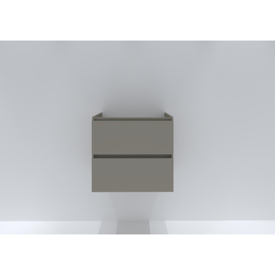 HR badmeubelen Infinity Wastafelonderkast - 60x44.8x55cm - 2 lades - greeploos - beige mat