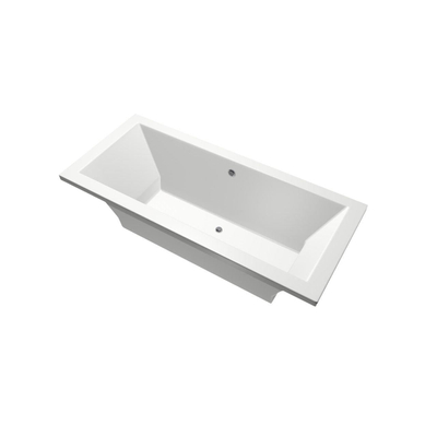 Xenz Society ligbad - 170x75cm - met overloop - zonder afvoer - Acryl Wit