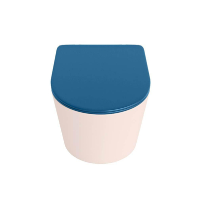 MONDIAZ LAVIE wandclosetpack - 36x53cm - diepspoel - rimless - Rosee (roze) - softclose - quick-release - toiletzitting - Jeans (blauw)