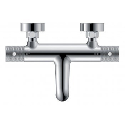 Wiesbaden Ribbd thermostatische badmengkraan hartafstand 15 cm chroom