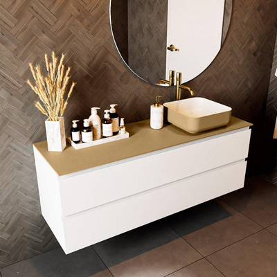 Mondiaz TOP 46 Topblad - 140x46x0.9cm - geschikt voor afdekplaat - Solid surface - Oro