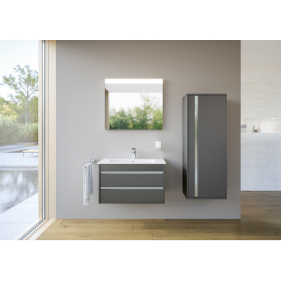 Duravit Ketho badkamerkast 50x36x132cm 1 deur Standaard greep Grafiet