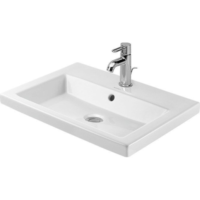 Duravit 2nd floor opbouwwastafel 60x43cm 1 kraangat wit