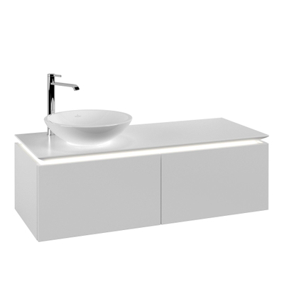 Villeroy & Boch Legato wastafelonderkast 120x38cm 2 lades White matt
