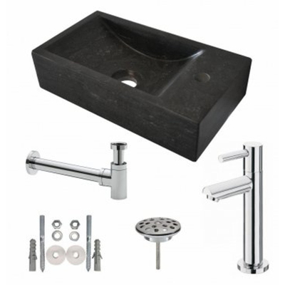 Wiesbaden One Pack Hardstenen fontein 40x22x10 rechts compl.