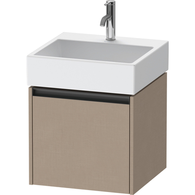 Duravit Ketho 2 wastafelonderbouwkast met 1 lade 48.4x46x44cm met greep antraciet Linnen mat