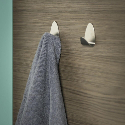 Tiger Haak Oval RVS geborsteld (2 stuks) 3.1x5.2x2.3cm